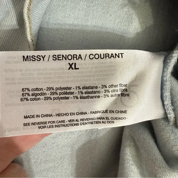 Nine West light wash denim jean jacket XL - Picture 8 of 8